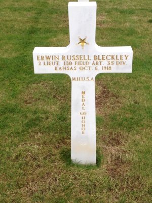 Marker For Erwin Russell Bleckley Of Kansas