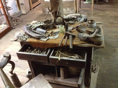 Cobbler's Bench And Shoes